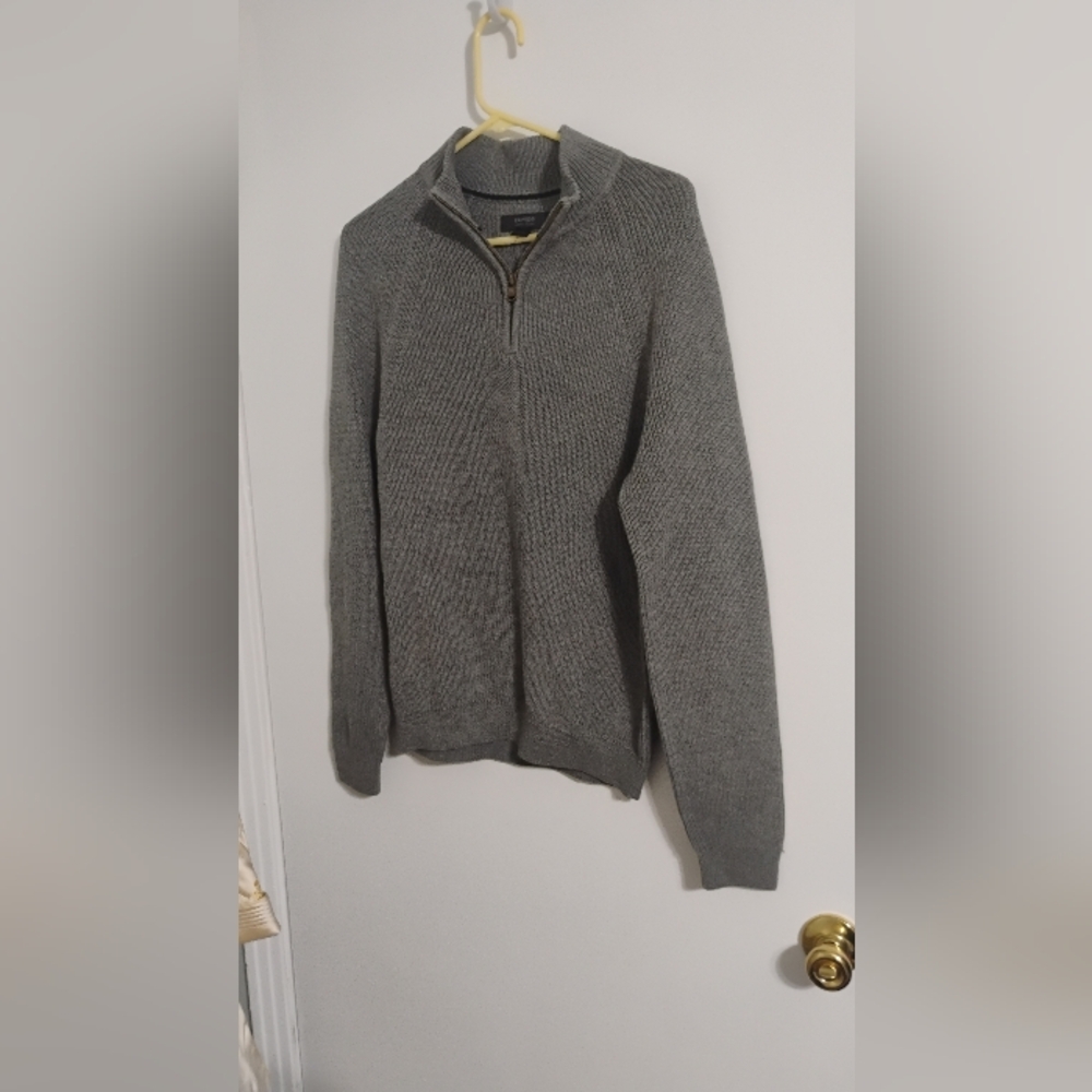 NWT Express Mens Cotton Quarter Zip Pullover Sweater Sz M